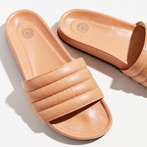 vegan slide sandals